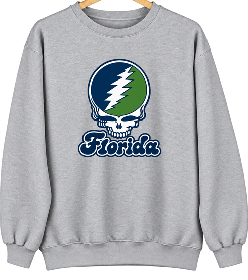 Florida Stealie Premium Unisex Crewneck — Design: State College of Florida — Sport Grey