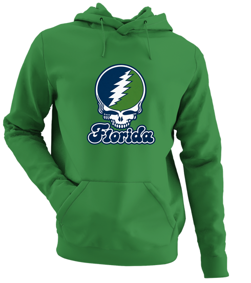 Florida Stealie Premium Unisex Hoodie — Design: State College of Florida — Irish Green