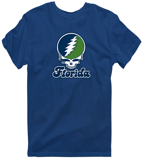 Florida Stealie Premium Unisex T-Shirt — Design: State College of Florida — Navy
