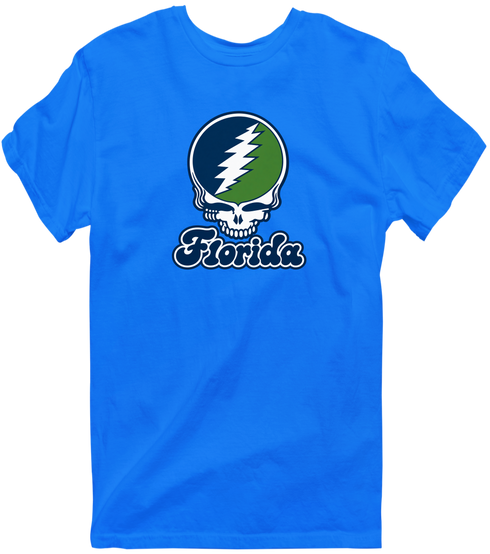 Florida Stealie Premium Unisex T-Shirt — Design: State College of Florida — Royal
