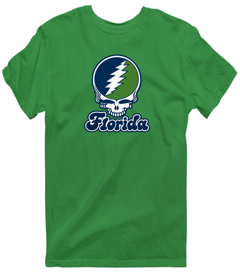 Florida Stealie Premium Unisex T-Shirt — Design: State College of Florida — Irish Green