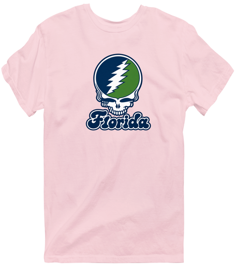 Florida Stealie Premium Unisex T-Shirt — Design: State College of Florida — Light Pink