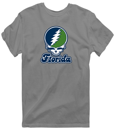 Florida Stealie Premium Unisex T-Shirt — Design: State College of Florida — Dark Heather