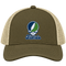 Florida Stealie Premium Unisex Trucker Cap — Design: State College of Florida — Moss/Khaki