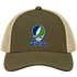 Florida Stealie Premium Unisex Trucker Cap — Design: State College of Florida — Moss/Khaki