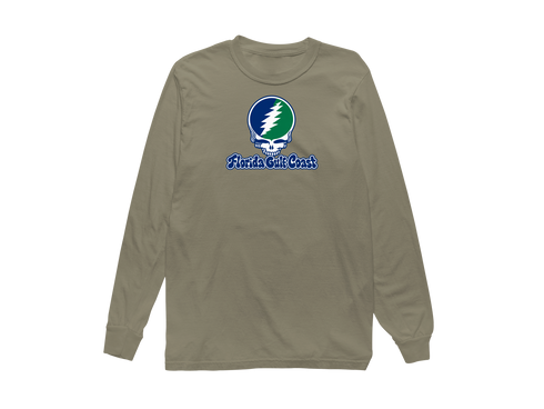 Florida Gulf Coast Stealie Premium Unisex Long-Sleeve — Design: Florida Gulf Coast University — Sandstone