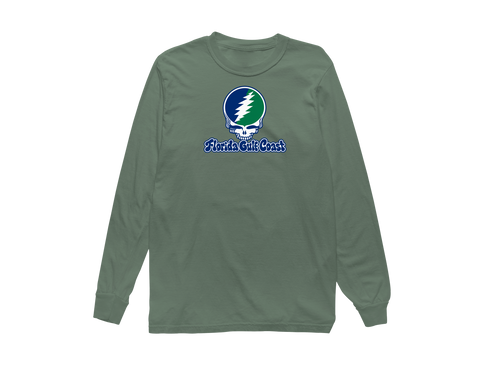 Florida Gulf Coast Stealie Premium Unisex Long-Sleeve — Design: Florida Gulf Coast University — Light Green