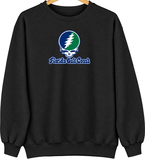 Florida Gulf Coast Stealie Premium Unisex Crewneck — Black