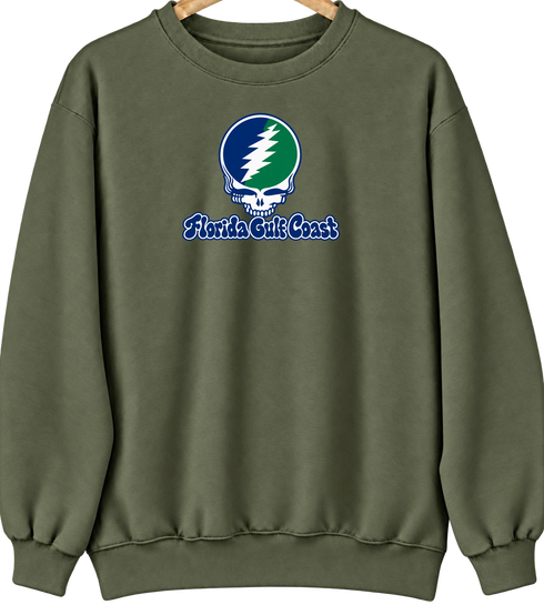 Florida Gulf Coast Stealie Premium Unisex Crewneck — Military Green