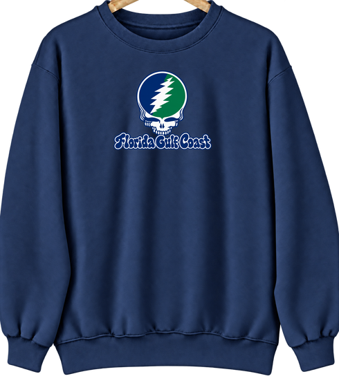 Florida Gulf Coast Stealie Premium Unisex Crewneck — Navy