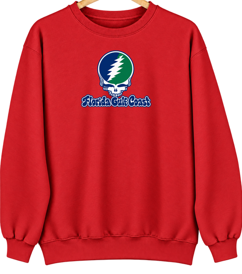 Florida Gulf Coast Stealie Premium Unisex Crewneck — Red