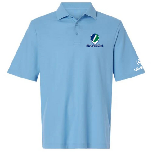 Florida Gulf Coast Stealie Premium Unisex Polo — Design: Florida Gulf Coast University — Blue