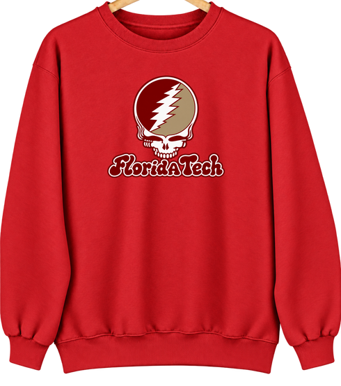 Florida Tech Stealie Premium Unisex Crewneck — Design: Florida Institute of Technology — Red