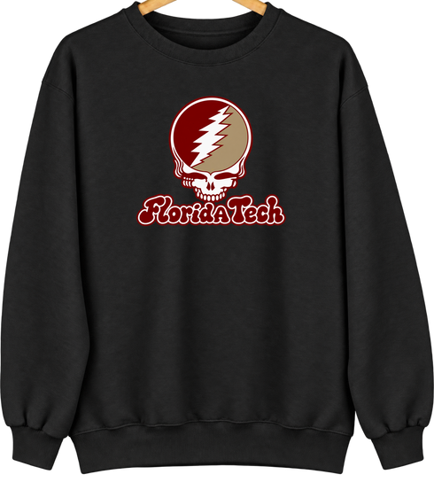Florida Tech Stealie Premium Unisex Crewneck — Design: Florida Institute of Technology — Black