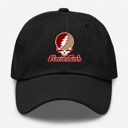 Florida Tech Stealie Premium Unisex Dad Hat — Design: Florida Institute of Technology — Black