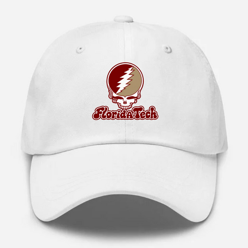 Florida Tech Stealie Premium Unisex Dad Hat — Design: Florida Institute of Technology — White