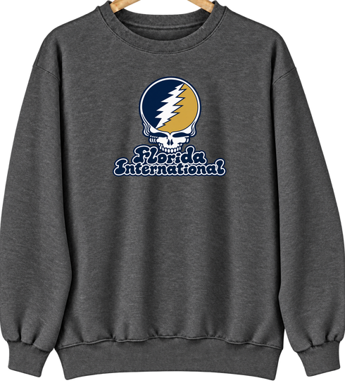 Florida International Stealie Premium Unisex Crewneck — Design: Florida International University — Dark Heather
