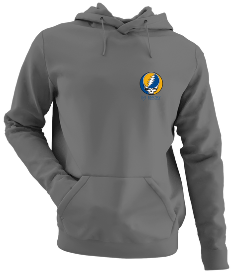 Emory University - Premium Grateful Dead Left Chest Hoodie - Charcoal