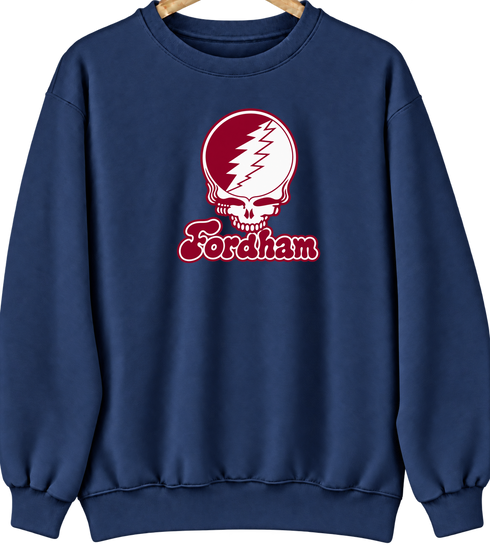 Fordham Stealie Premium Unisex Crewneck — Design: Fordham University — Navy