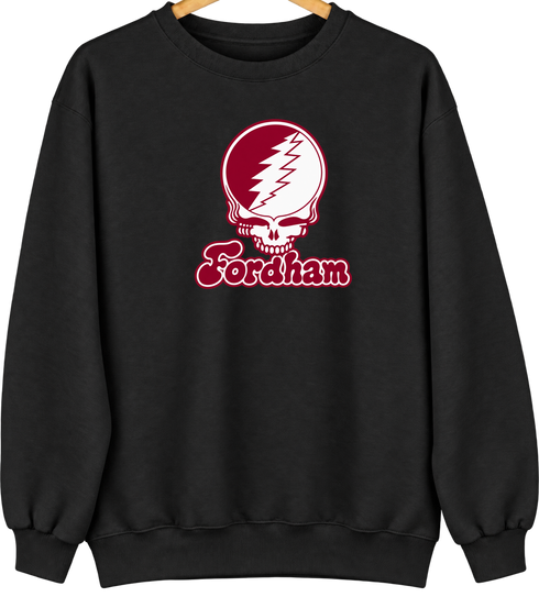Fordham Stealie Premium Unisex Crewneck — Design: Fordham University — Black