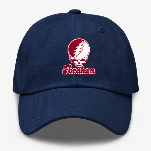 Fordham Stealie Premium Unisex Dad Hat — Design: Fordham University — Navy