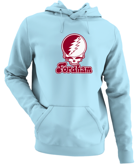 Fordham Stealie Premium Unisex Hoodie — Design: Fordham University — Light Blue