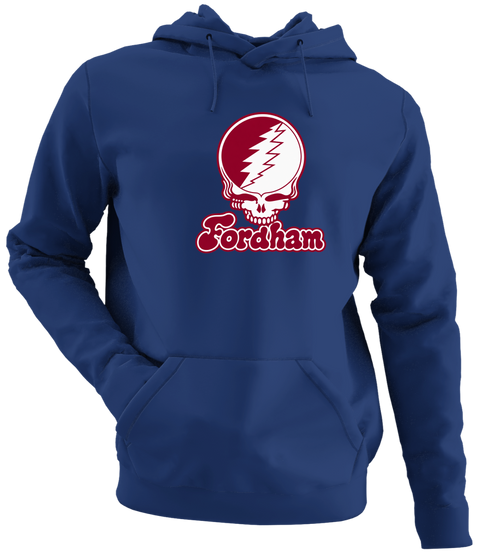 Fordham Stealie Premium Unisex Hoodie — Design: Fordham University — Navy