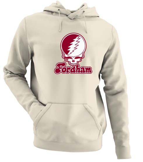 Fordham Stealie Premium Unisex Hoodie — Design: Fordham University — Sand