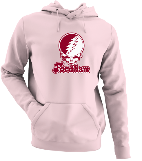 Fordham Stealie Premium Unisex Hoodie — Design: Fordham University — Light Pink