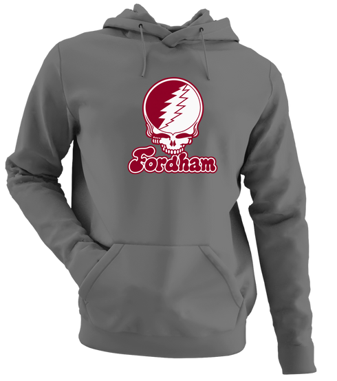 Fordham Stealie Premium Unisex Hoodie — Design: Fordham University — Charcoal