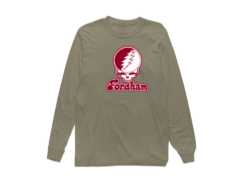 Fordham Stealie Premium Unisex Long-Sleeve — Design: Fordham University — Sandstone