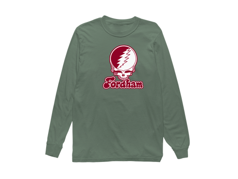 Fordham Stealie Premium Unisex Long-Sleeve — Design: Fordham University — Light Green
