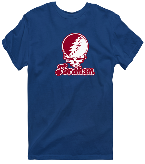 Fordham Stealie Premium Unisex T-Shirt — Design: Fordham University — Navy