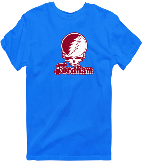 Fordham Stealie Premium Unisex T-Shirt — Design: Fordham University — Royal