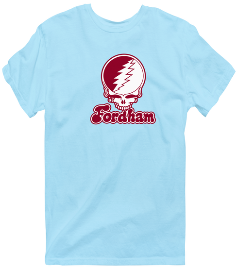 Fordham Stealie Premium Unisex T-Shirt — Design: Fordham University — Light Blue