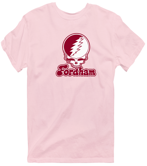 Fordham Stealie Premium Unisex T-Shirt — Design: Fordham University — Light Pink