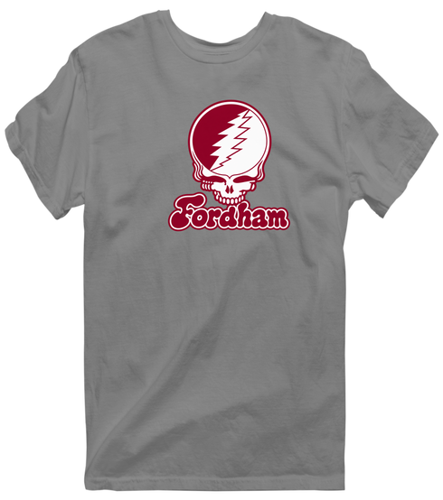 Fordham Stealie Premium Unisex T-Shirt — Design: Fordham University — Dark Heather