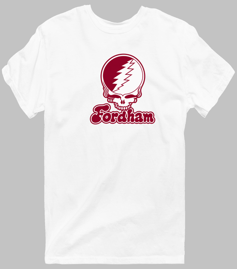 Fordham Stealie Premium Unisex T-Shirt — Design: Fordham University — White