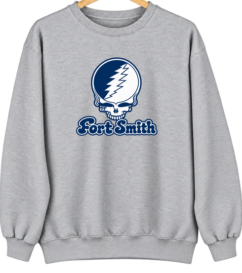 Fort Smith Stealie Premium Unisex Crewneck — Design: Arkansas Fort Smith University of — Sport Grey