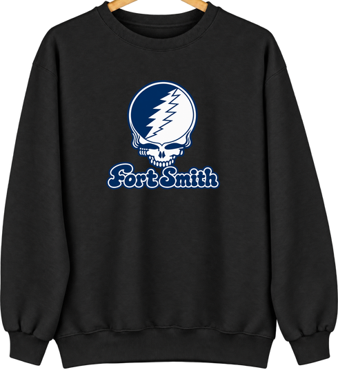 Fort Smith Stealie Premium Unisex Crewneck — Design: Arkansas Fort Smith University of — Black