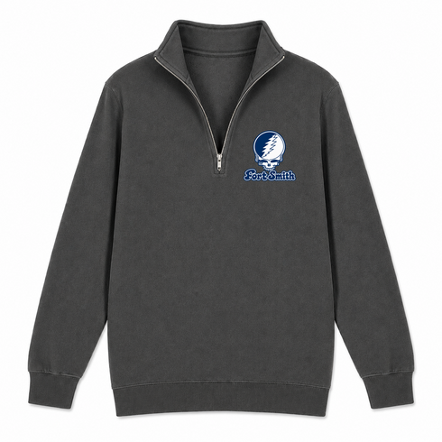 Fort Smith Stealie Premium Unisex Quarter-Zip — Design: Arkansas Fort Smith University of — Charcoal