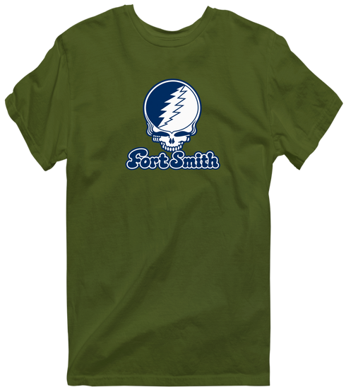 Fort Smith Stealie Premium Unisex T-Shirt — Design: Arkansas Fort Smith University of — Military Green
