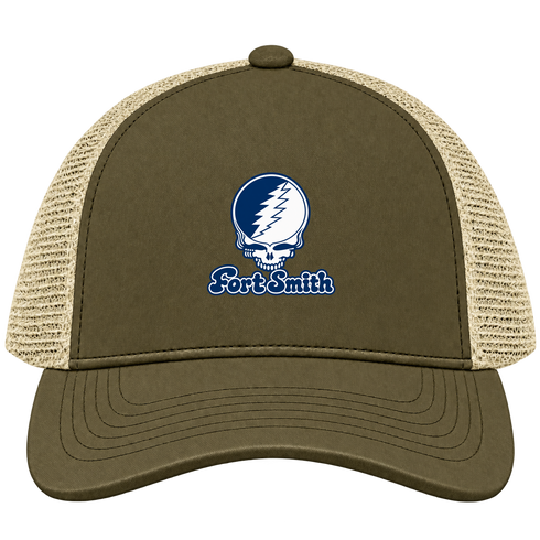 Fort Smith Stealie Premium Unisex Trucker Cap — Design: Arkansas Fort Smith University of — Moss/Khaki
