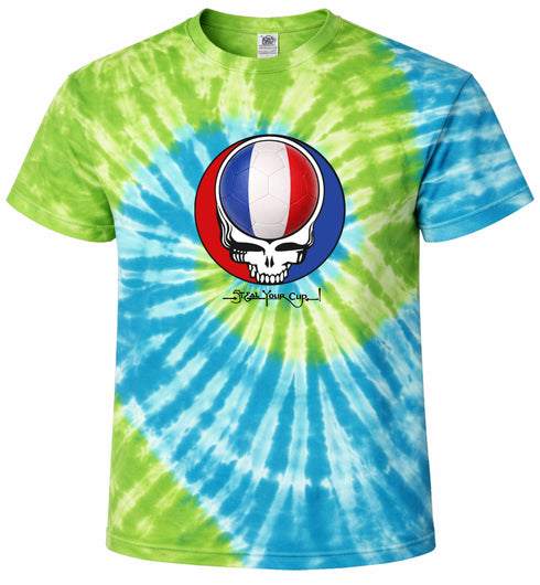 France FIFA World Cup Stealie Tie-Dye T-Shirt