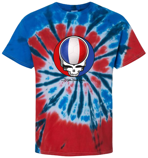 France FIFA World Cup Stealie Tie-Dye T-Shirt
