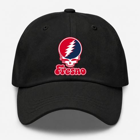 Fresno Stealie Premium Unisex Dad Hat — Design: Fresno State — Black
