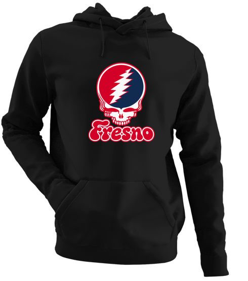 Fresno Stealie Premium Unisex Hoodie — Design: Fresno State — Black