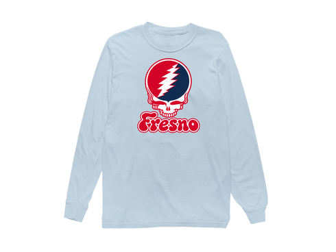 Fresno Stealie Premium Unisex Long-Sleeve — Design: Fresno State — Chambray