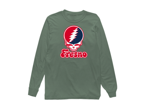 Fresno Stealie Premium Unisex Long-Sleeve — Design: Fresno State — Light Green