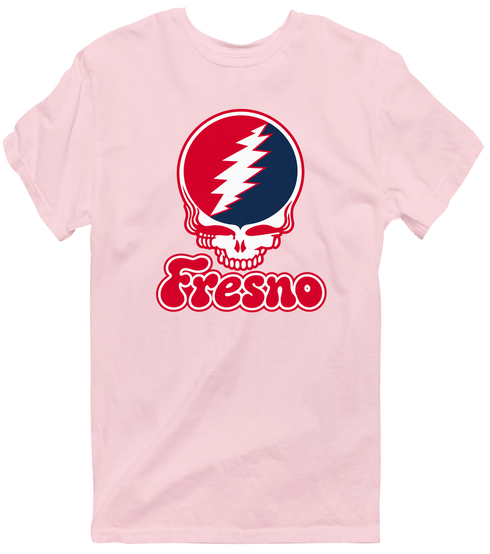 Fresno Stealie Premium Unisex T-Shirt — Design: Fresno State — Light Pink